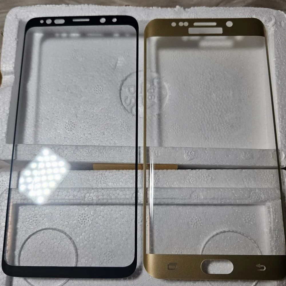 Samsung Galaxy S6 Edge+ Tempered Glass Screen Protector Set | Black & Gold | New